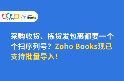 采购收货、拣货发包裹都要一个个扫序列号?Zoho Books现已支持批量导入!