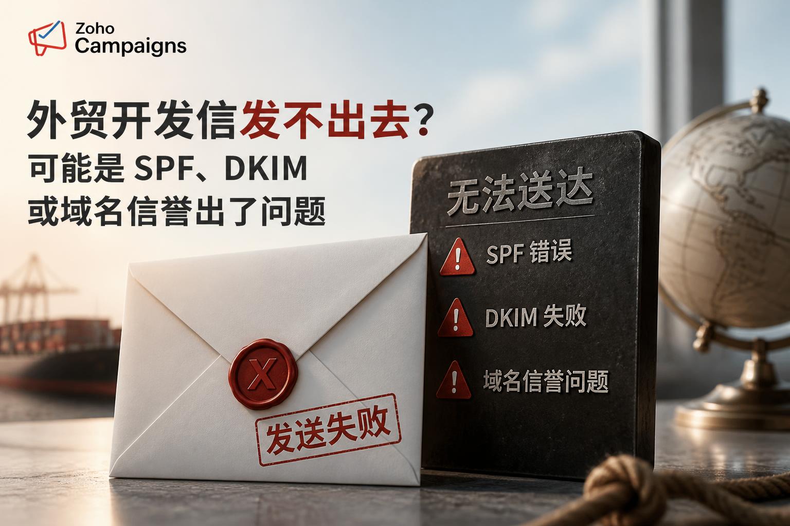 外贸开发信发不出去?可能是 SPF、DKIM 或域名信誉出了问题