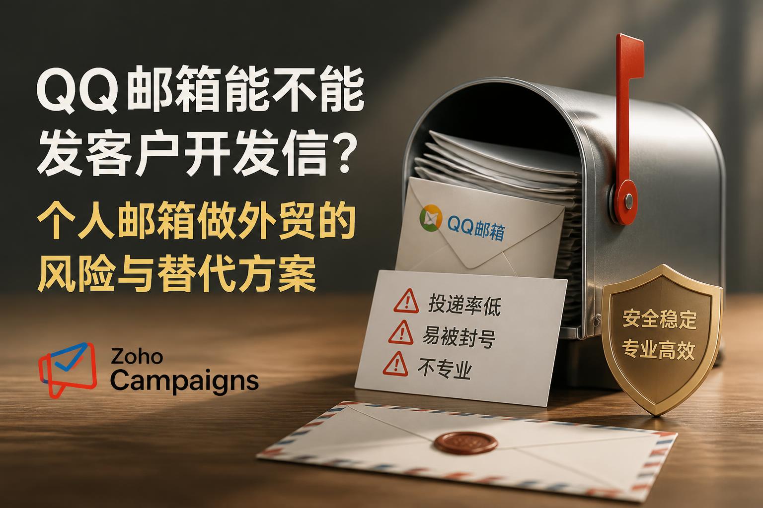 QQ邮箱能不能发客户开发信?个人邮箱做外贸的风险与替代方案