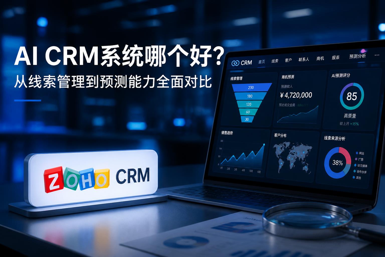 AI CRM系统哪个好?从线索管理到预测能力全面对比