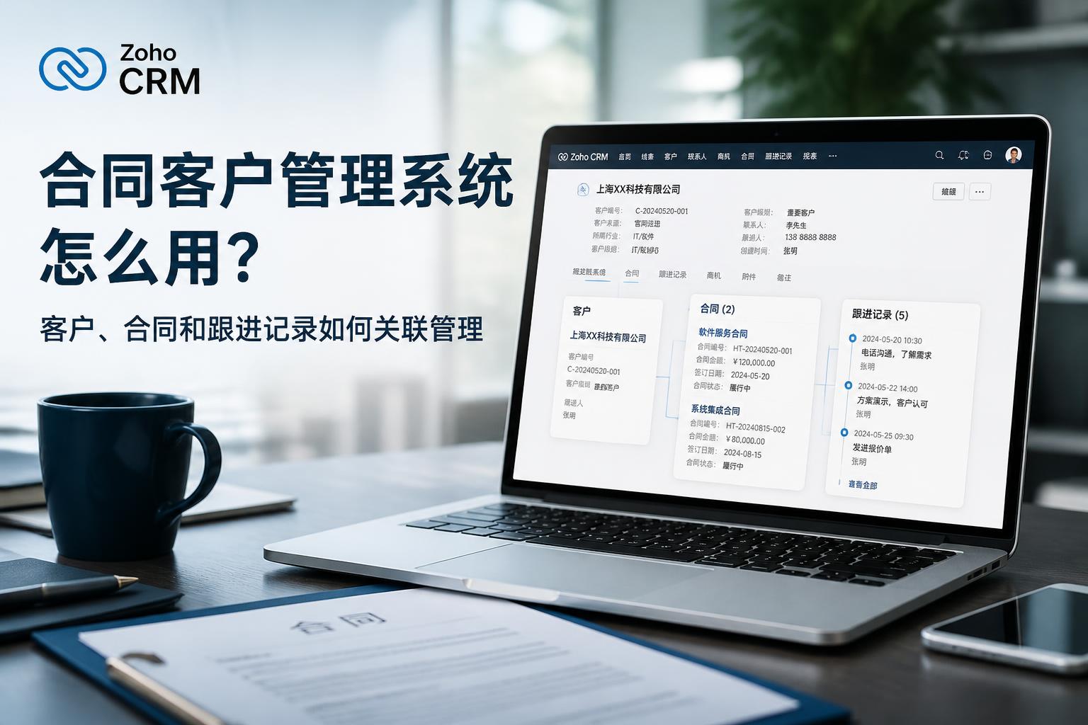 合同客户管理系统怎么用？客户、合同和跟进记录如何关联管理