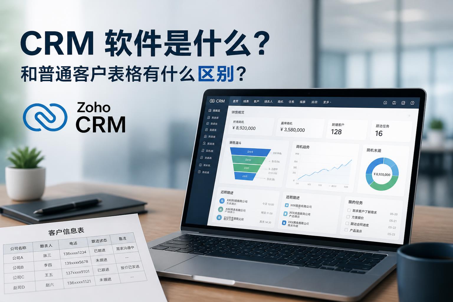 CRM 软件是什么?和普通客户表格有什么区别?
