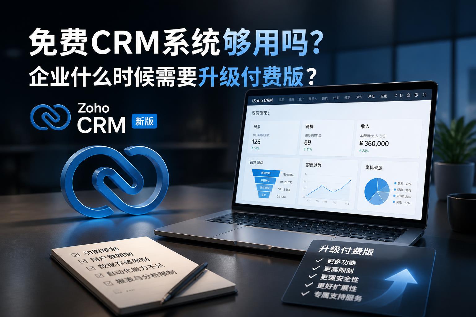 免费CRM系统够用吗?企业什么时候需要升级付费版?