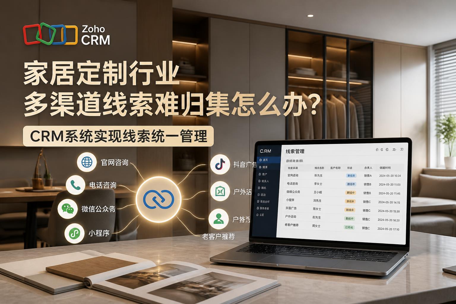 家居定制行业多渠道线索难归集怎么办?CRM系统实现线索统一管理