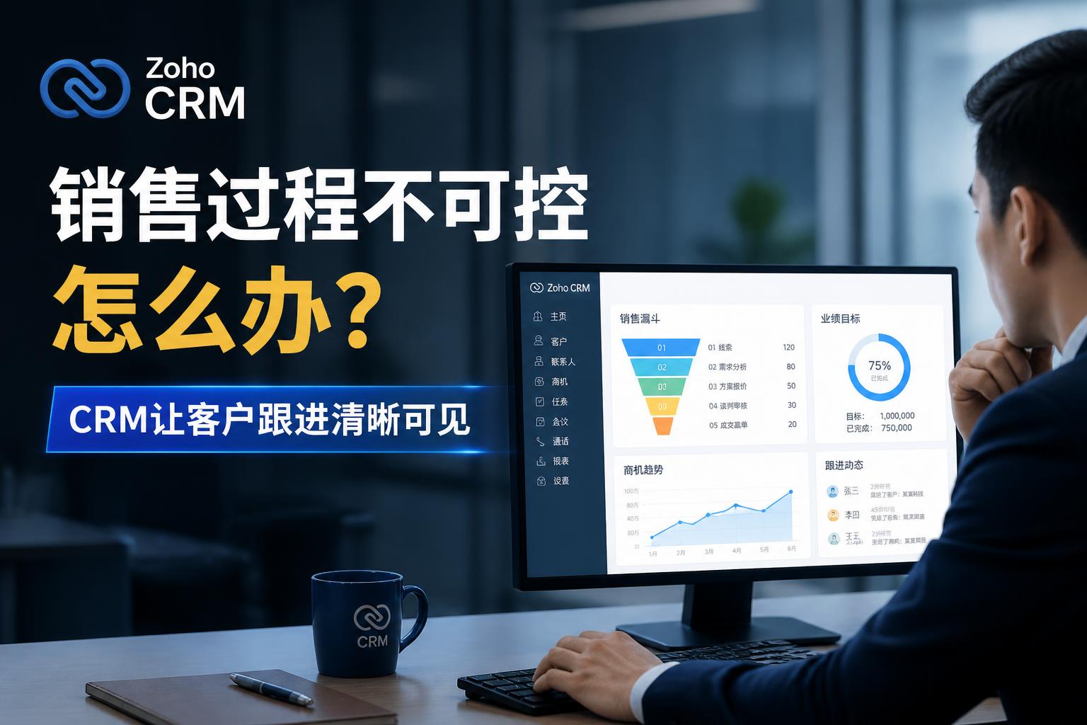 销售过程不可控怎么办?CRM让客户跟进清晰可见