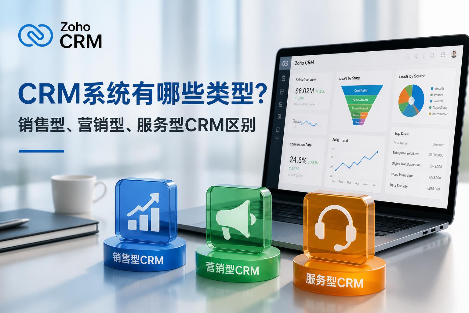 CRM系统有哪些类型?销售型、营销型、服务型CRM区别