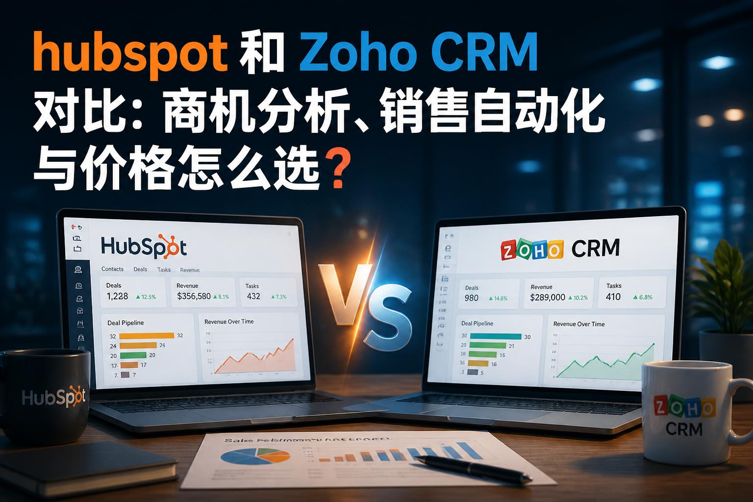 hubspot和Zoho CRM对比:商机分析、销售自动化与价格怎么选?
