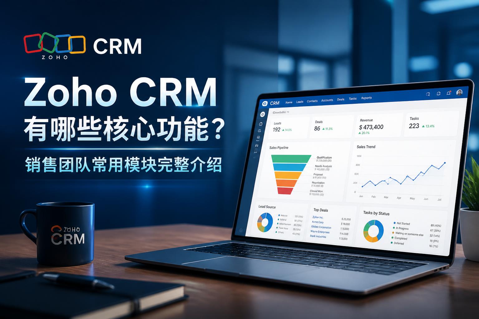 Zoho CRM有哪些核心功能?销售团队常用模块完整介绍